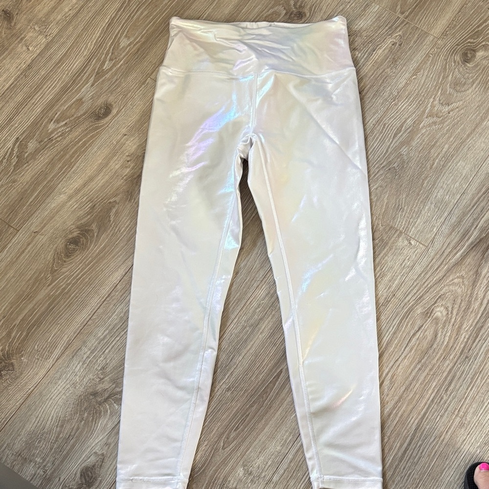 Shimmering White Women's Leggings